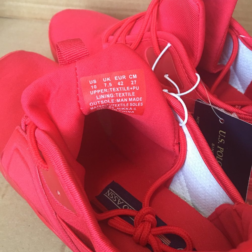 U.S. POLO ASSN. Women's Red & Black Pacer Low-top - Picture 7 of 9